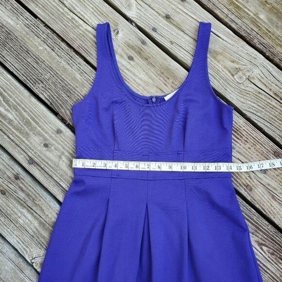 Ann Taylor Loft Size 0 Summer Dress Sapphire Blue Sleeveless Sheath - Picture 11 of 12